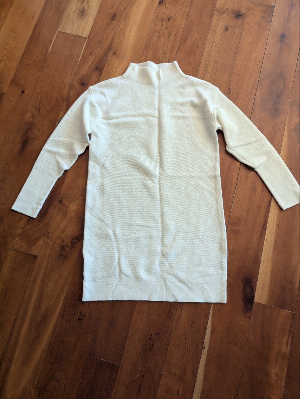 Longline Cream Crewneck Sweater Tunic